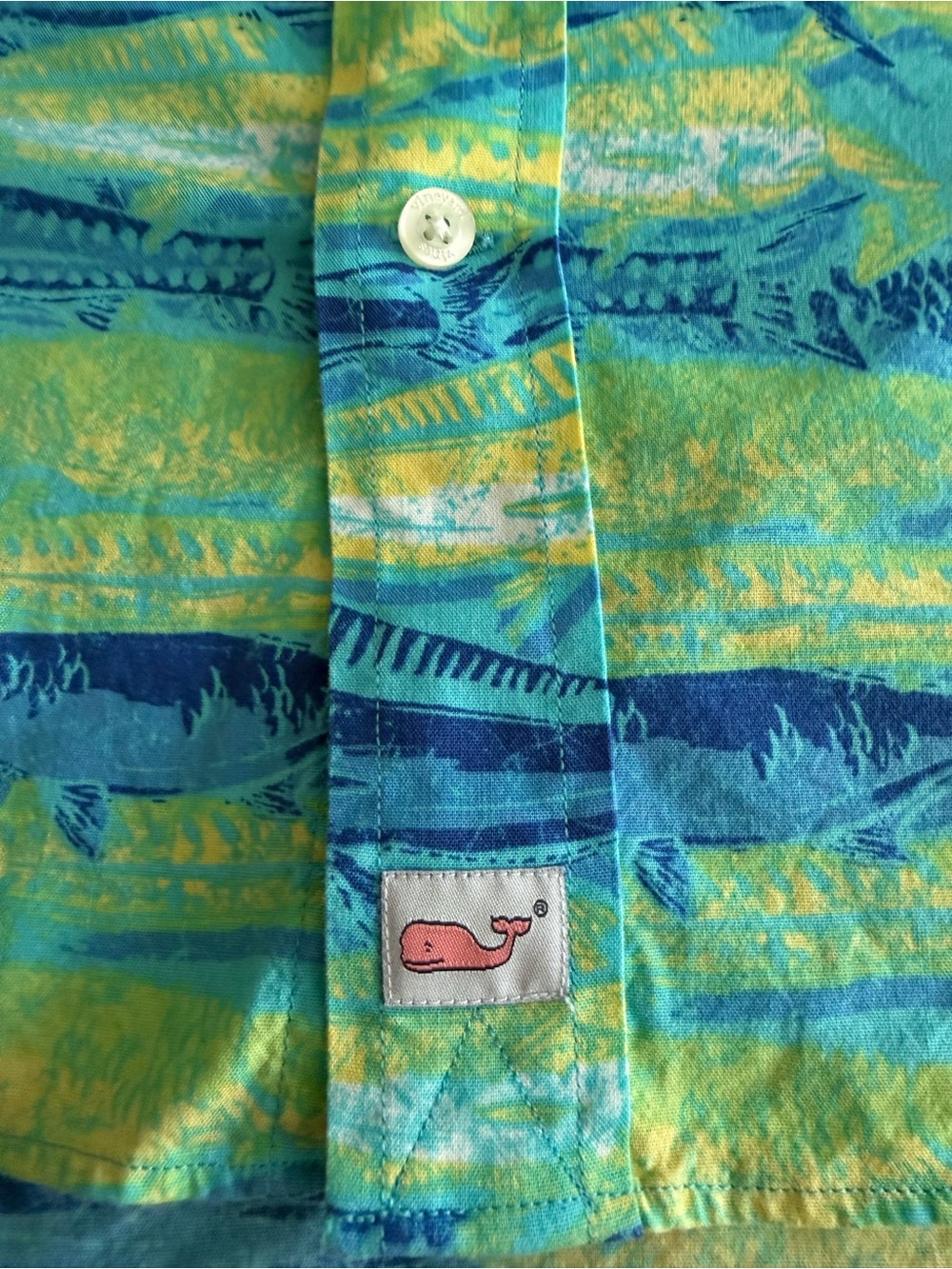 Vineyard Vines Murray Shirt Fish Print | Classic Fit Button Down | L - Picture 5 of 7